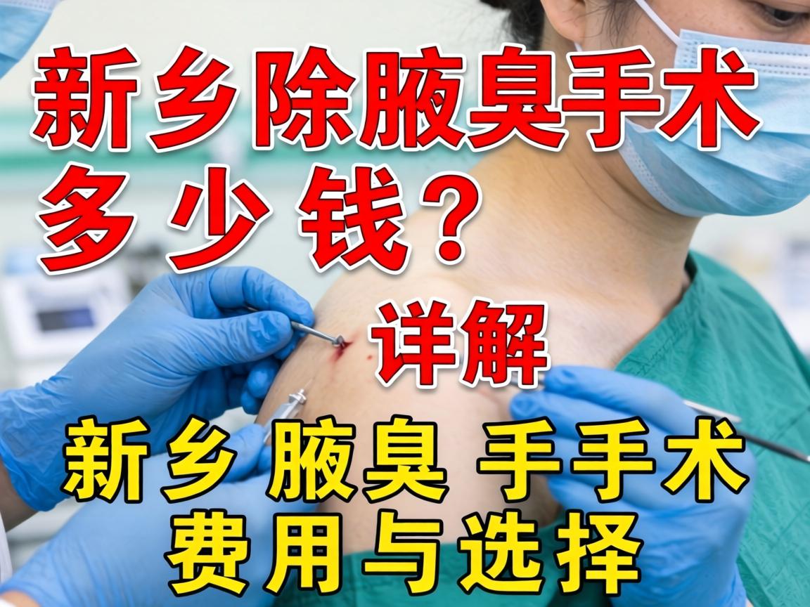 新乡除腋臭手术多少钱？详解新乡腋臭手术费用与选择
