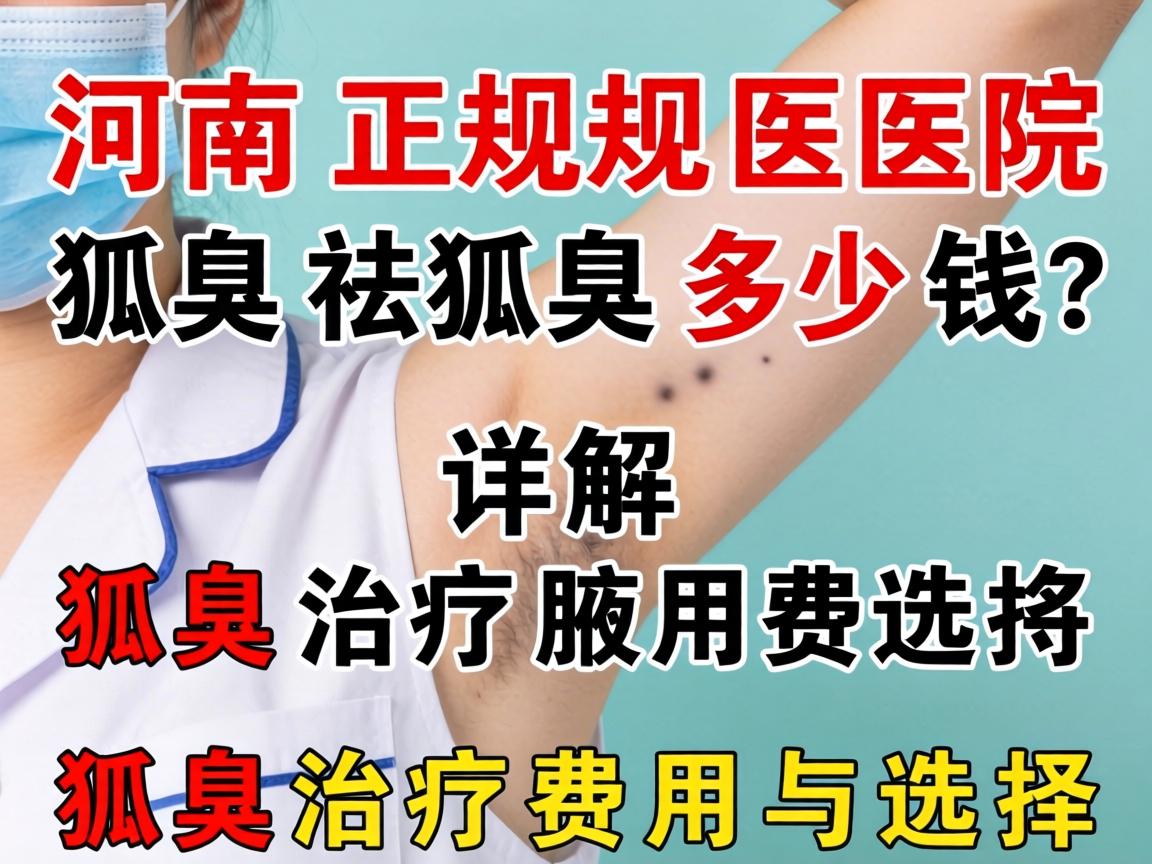 河南正规狐臭医院祛狐臭多少钱?详解狐臭治疗费用与选择 河南正规狐臭医院祛狐臭多少钱?详解狐臭治疗费用与选择