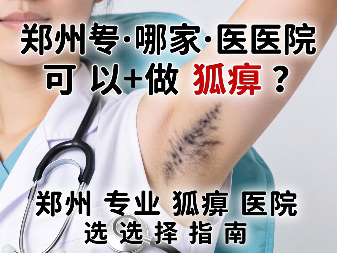 郑州哪家医院可以做狐臭？郑州专业狐臭医院选择指南