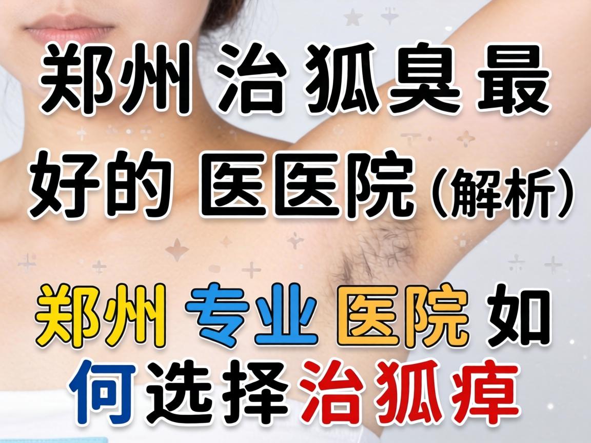 郑州治狐臭最好的医院解析，郑州专业医院如何选择治狐臭