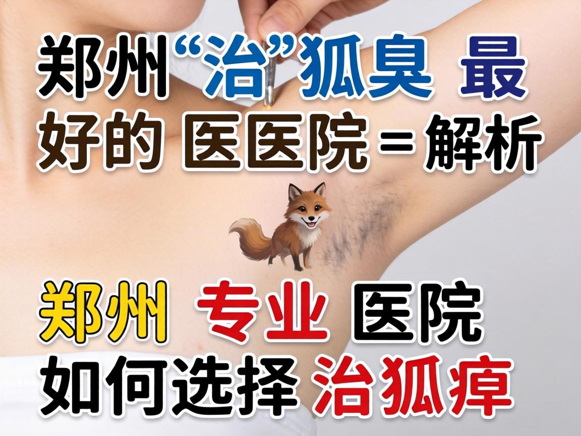 郑州治狐臭最好的医院解析，郑州专业医院如何选择治狐臭