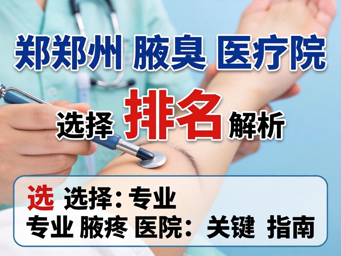 郑州腋臭医院排名解析，选择专业腋臭医院的关键指南