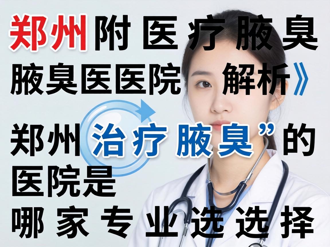 郑州附医腋臭医院解析，郑州治疗腋臭的医院是哪家专业选择