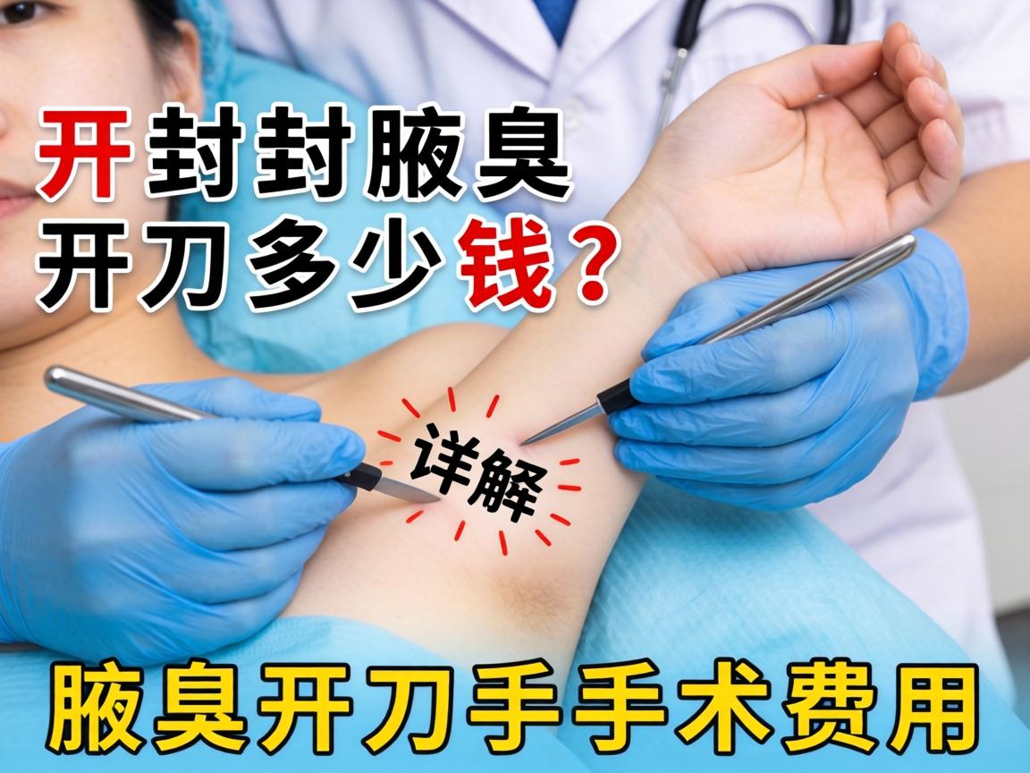 开封腋臭开刀多少钱？详解腋臭开刀手术费用