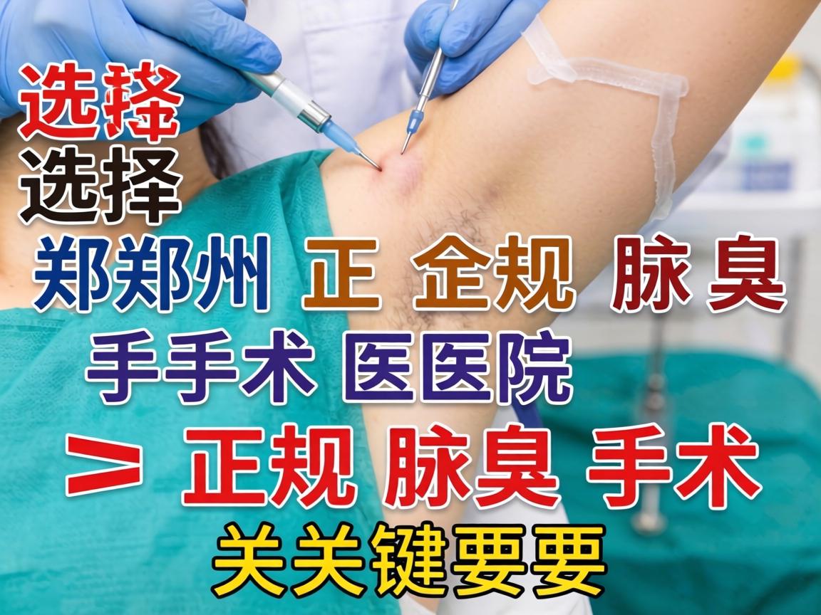 选择郑州正规腋臭手术医院，解析正规腋臭手术的关键要点