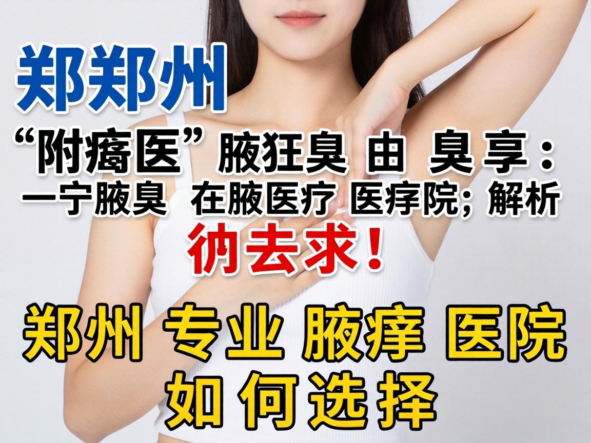 郑州附医腋臭医院解析，郑州专业腋臭医院如何选择