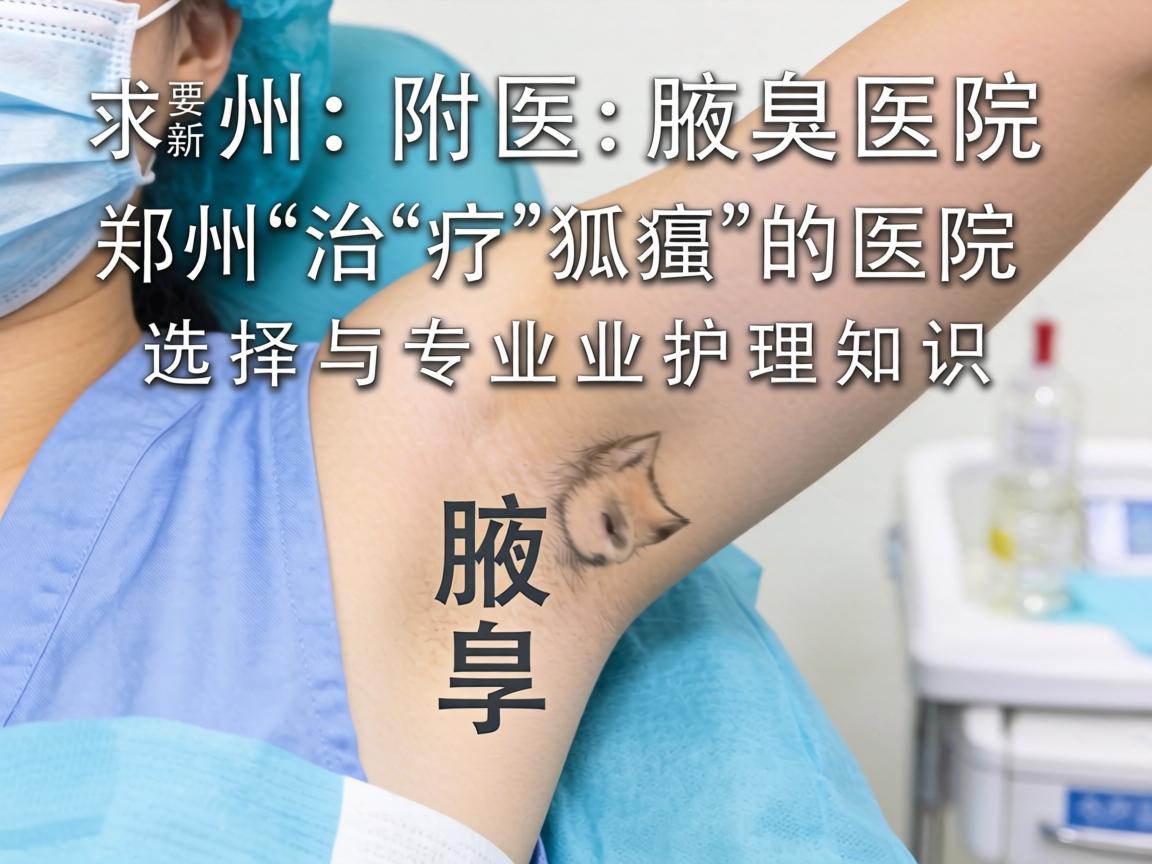 郑州附医腋臭医院解析，郑州治疗狐臭的医院选择与专业护理知识