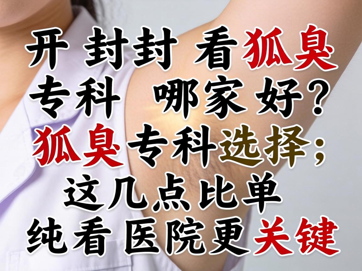开封看狐臭专科哪家好？狐臭专科选择，这几点比单纯看医院更关键