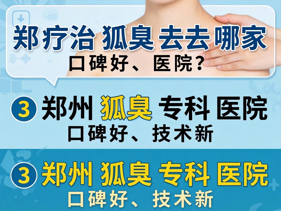 郑州治狐臭去哪家医院？这3家郑州狐臭专科医院口碑好、技术新