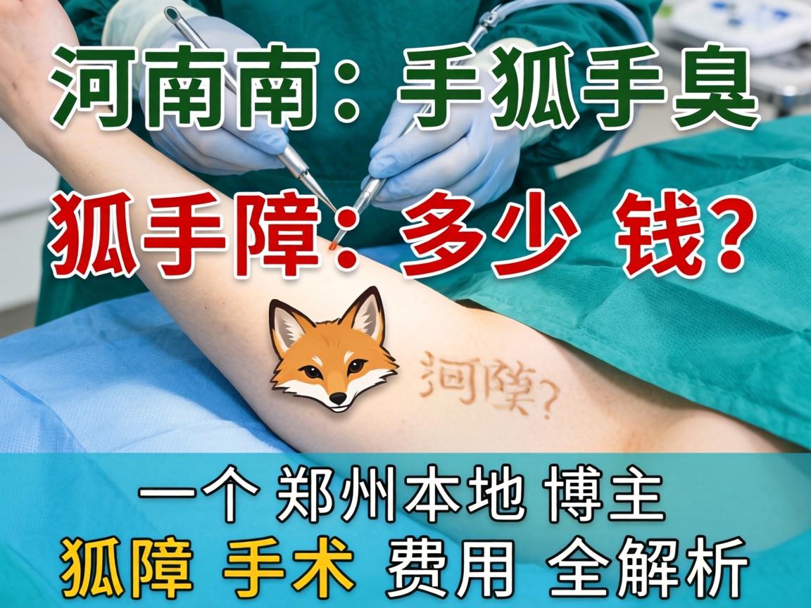 河南狐臭手术多少钱？一个郑州本地博主的狐臭手术费用全解析