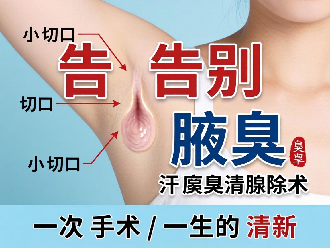 告别腋臭，小切口汗腺清除术，一次手术，一生的清新