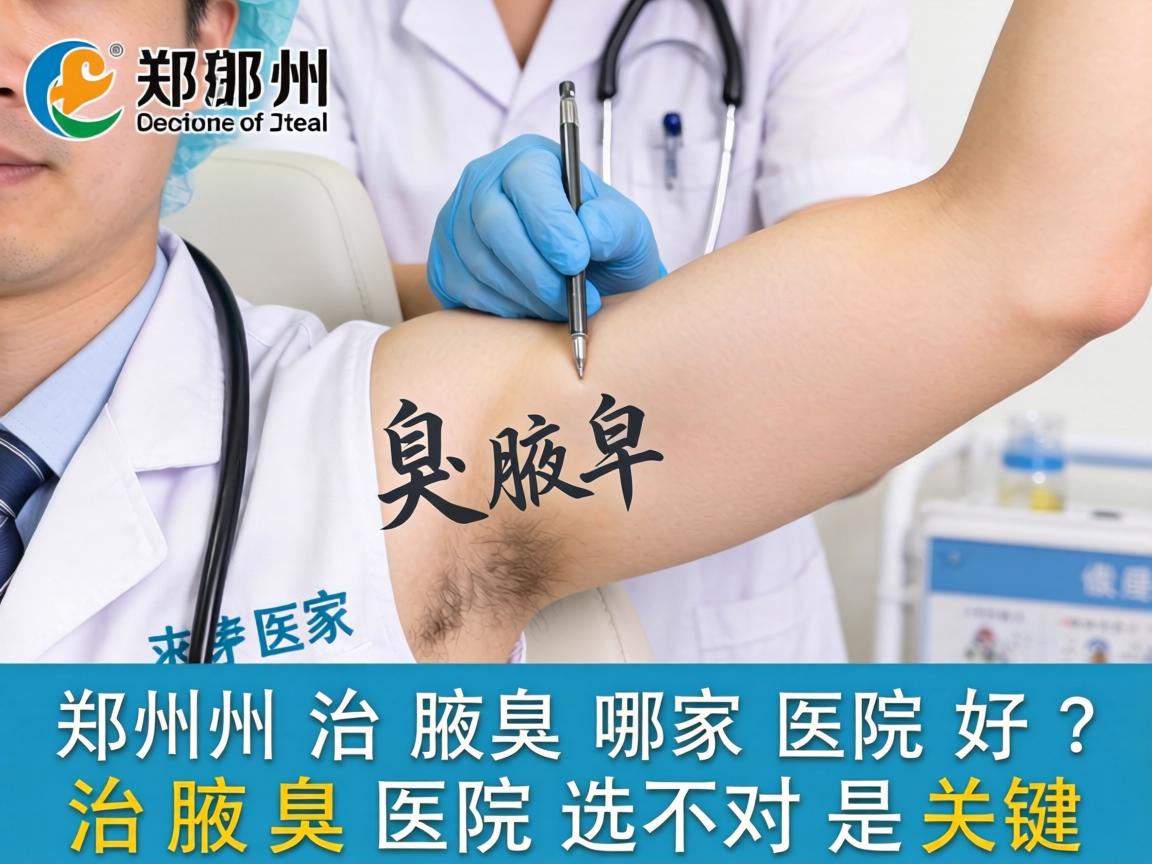 郑州治腋臭哪家医院好？治腋臭医院选对是关键