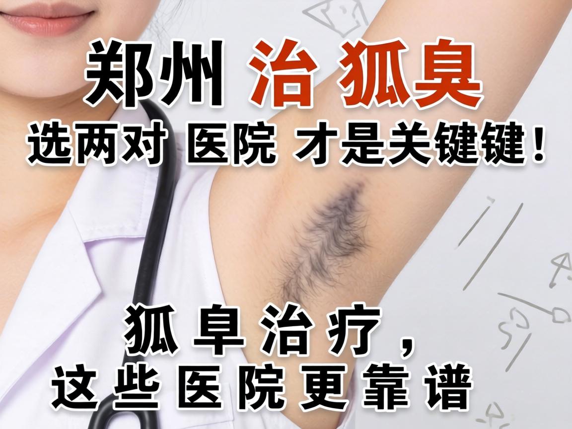 郑州治狐臭，选对医院才是关键！狐臭治疗，这些医院更靠谱