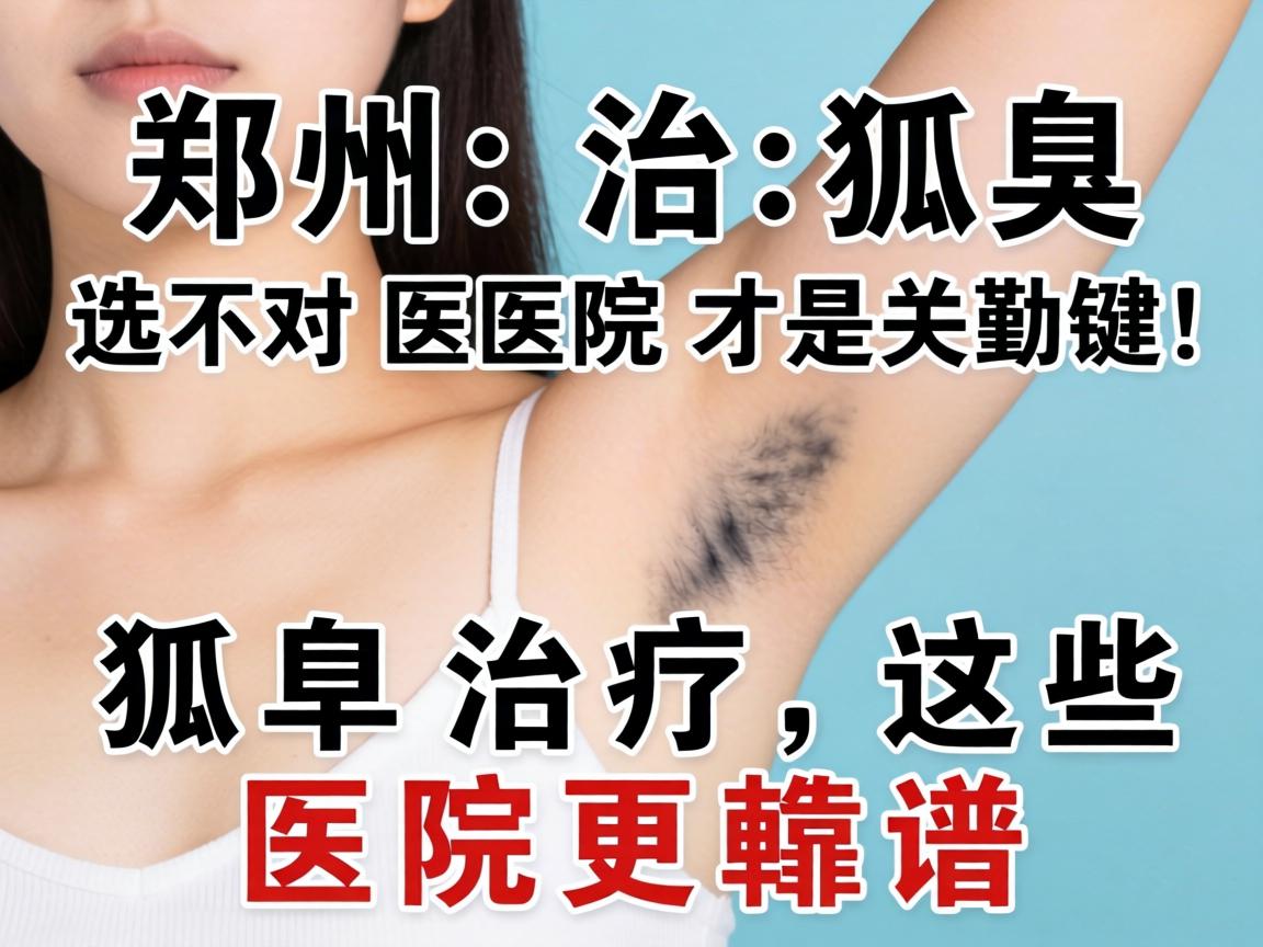 郑州治狐臭，选对医院才是关键！狐臭治疗，这些医院更靠谱