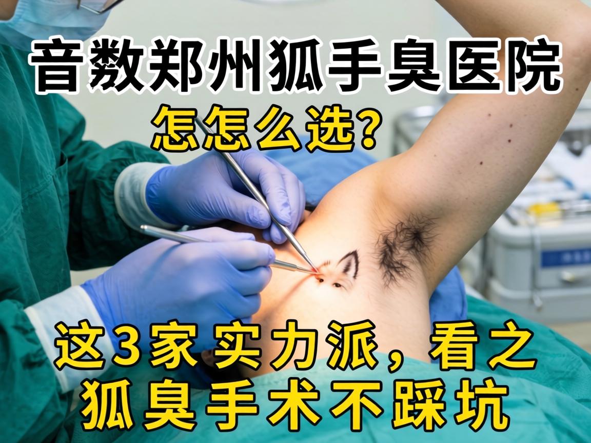 郑州狐臭手术医院怎么选？这3家实力派，看完狐臭手术不踩坑