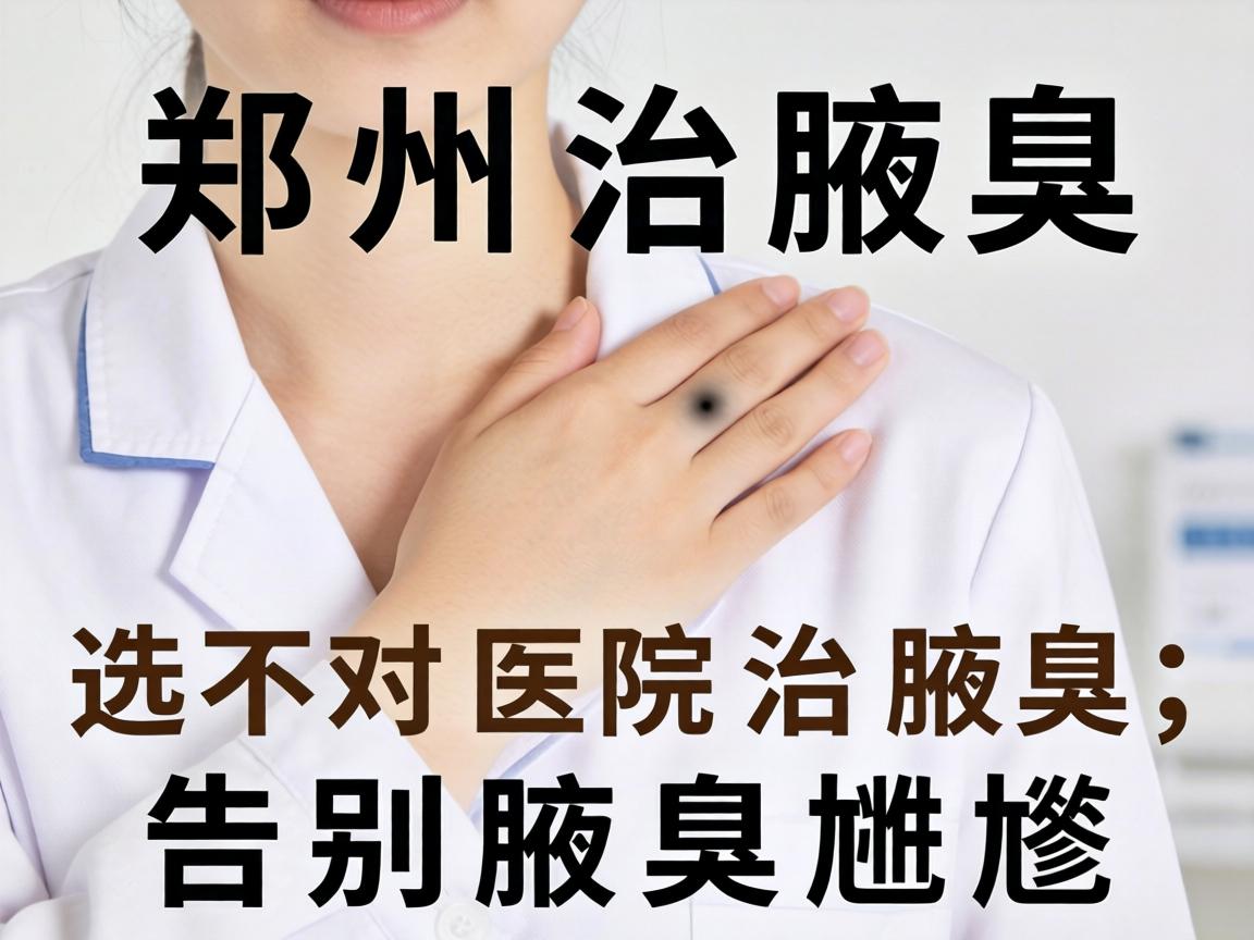 郑州治腋臭，选对医院治腋臭，告别腋臭尴尬