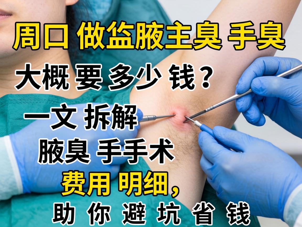 周口做腋臭手术大概要多少钱？一文拆解腋臭手术费用明细，助你避坑省钱