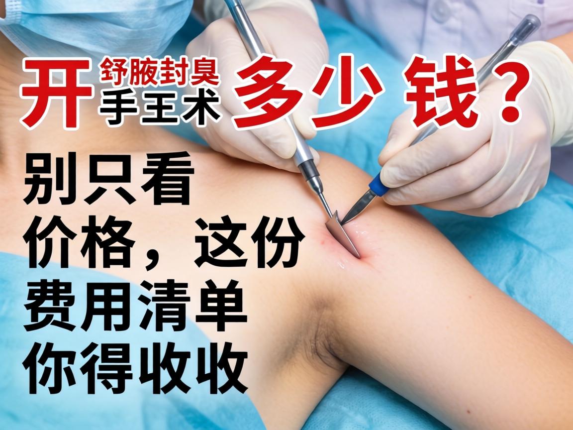开封腋臭手术多少钱？别只看价格，这份费用清单你得收好
