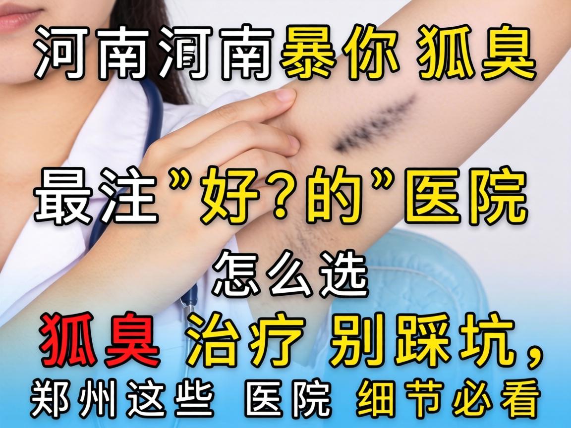 河南狐臭最好的医院怎么选?狐臭治疗别踩坑,郑州这些医院细节必看 河南狐臭最好的医院怎么选?狐臭治疗别踩坑,郑州这些医院细节必看