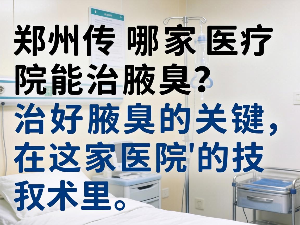 郑州哪家医院能治腋臭？治好腋臭的关键在这家医院的技术里