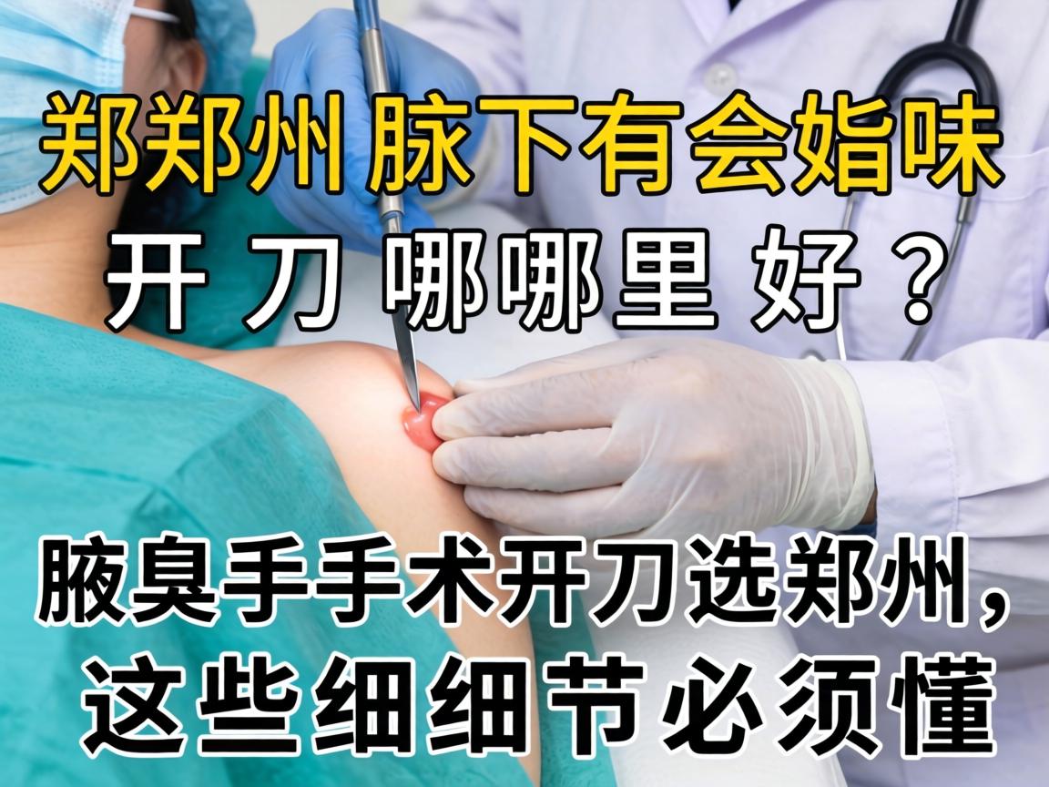 郑州腋下有味开刀哪里好?腋臭手术开刀选郑州,这些细节必须懂 郑州腋下有味开刀哪里好?腋臭手术开刀选郑州,这些细节必须懂