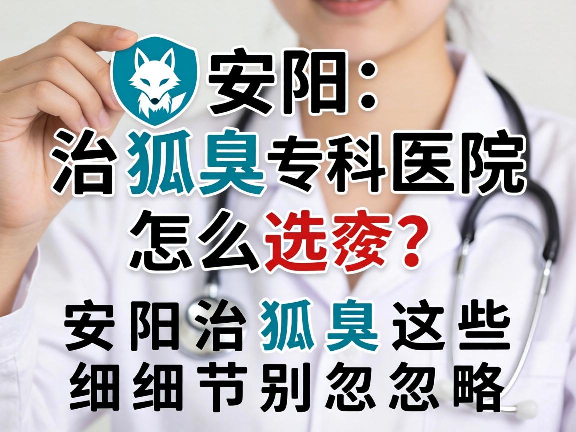 安阳治狐臭专科医院怎么选？安阳治狐臭这些细节别忽略