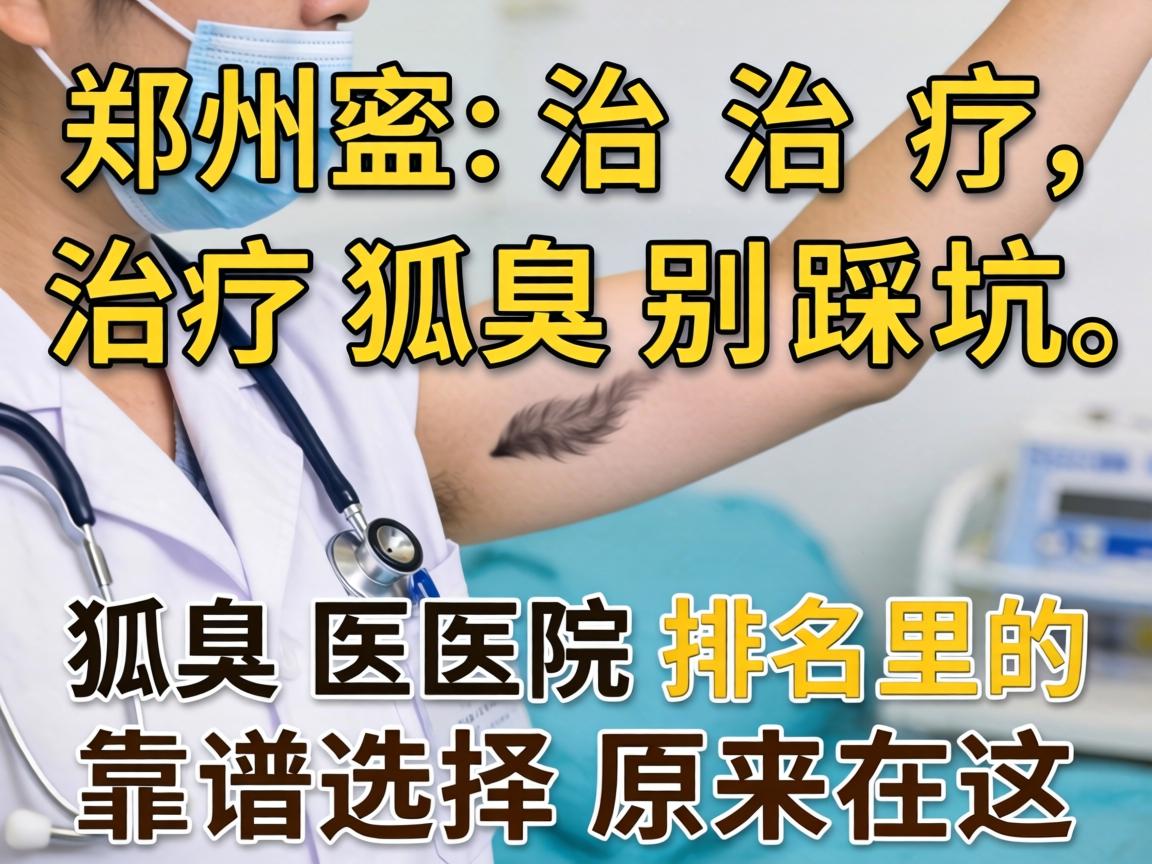 郑州治疗狐臭别踩坑，狐臭医院排名里的靠谱选择原来在这