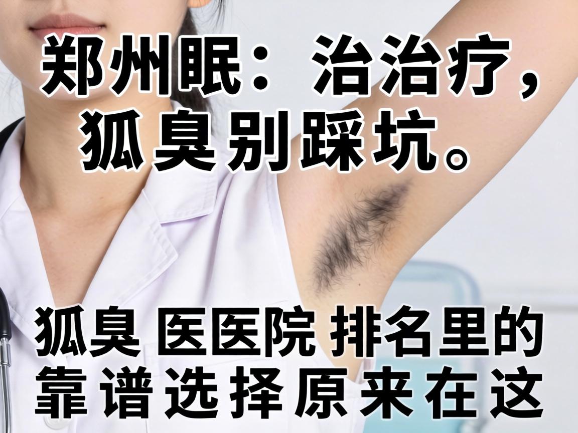 郑州治疗狐臭别踩坑，狐臭医院排名里的靠谱选择原来在这