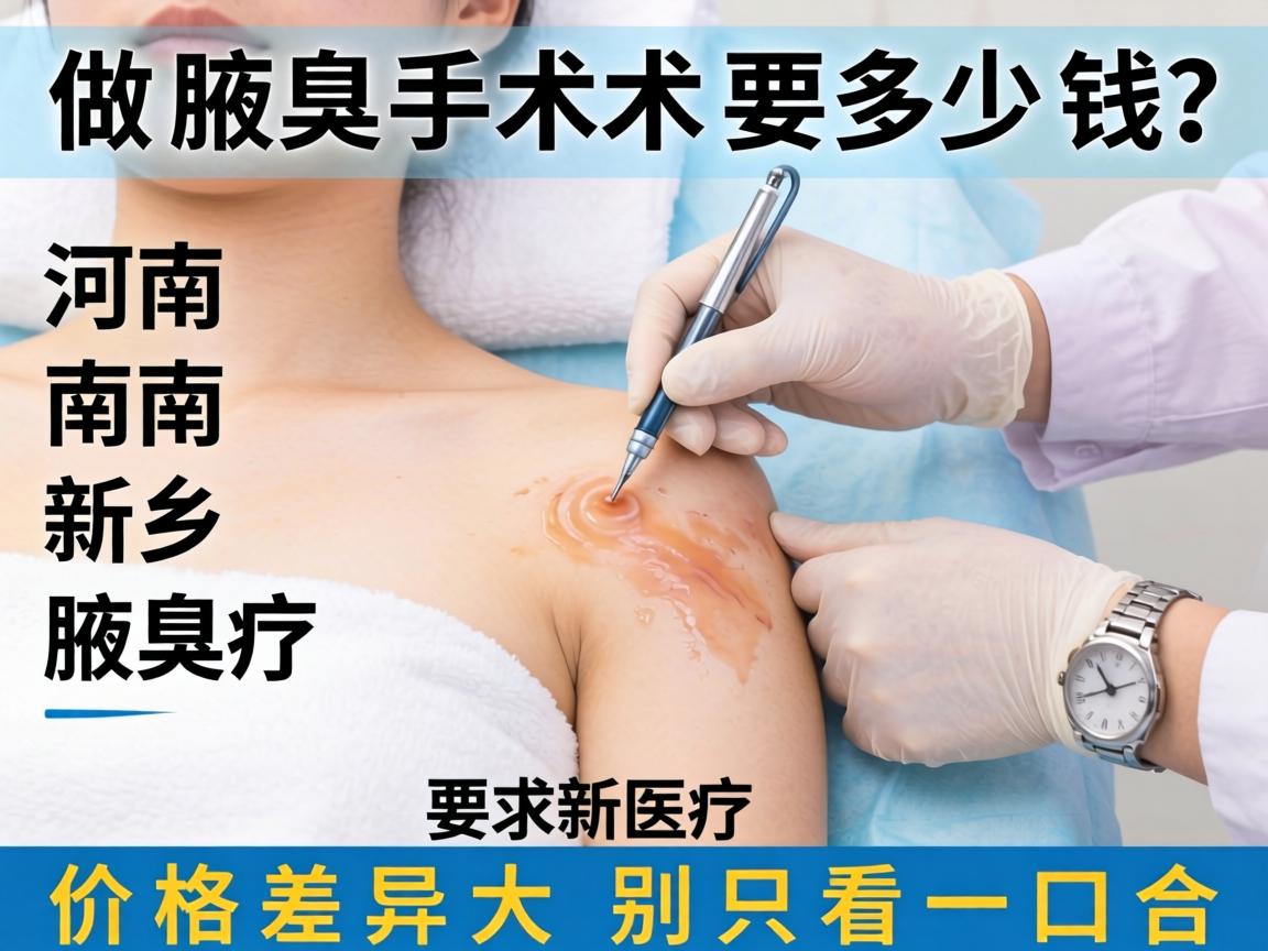 河南新乡做腋臭手术要多少钱?价格差异大,别只看一口价 河南新乡做腋臭手术要多少钱?价格差异大,别只看一口价