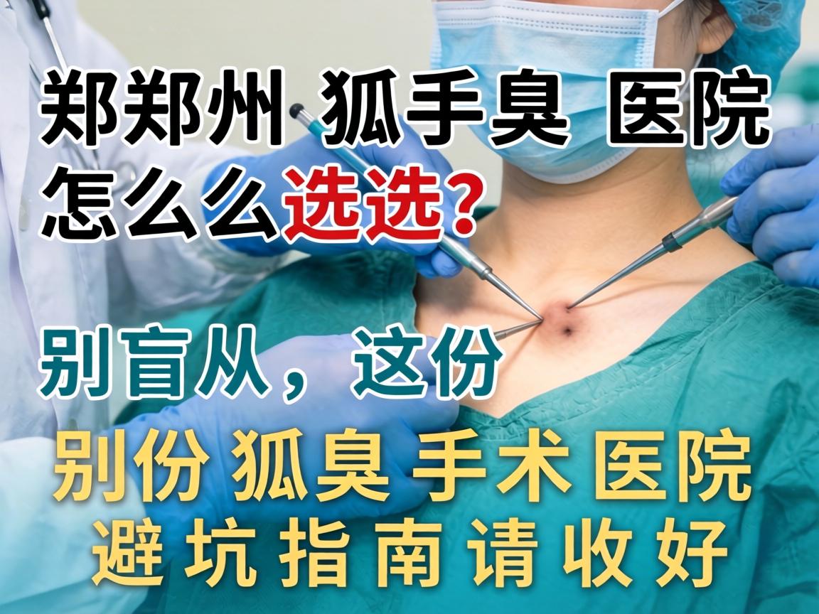 郑州狐臭手术医院怎么选？别盲从，这份狐臭手术医院避坑指南请收好