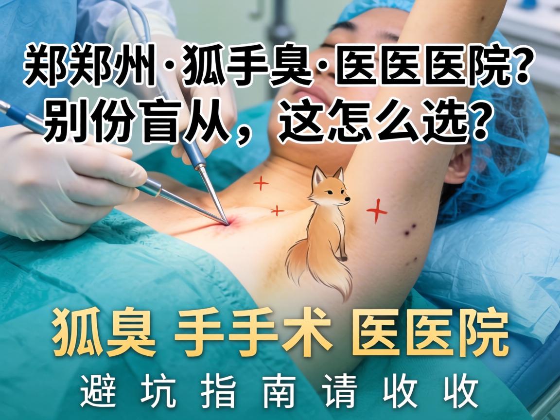 郑州狐臭手术医院怎么选？别盲从，这份狐臭手术医院避坑指南请收好