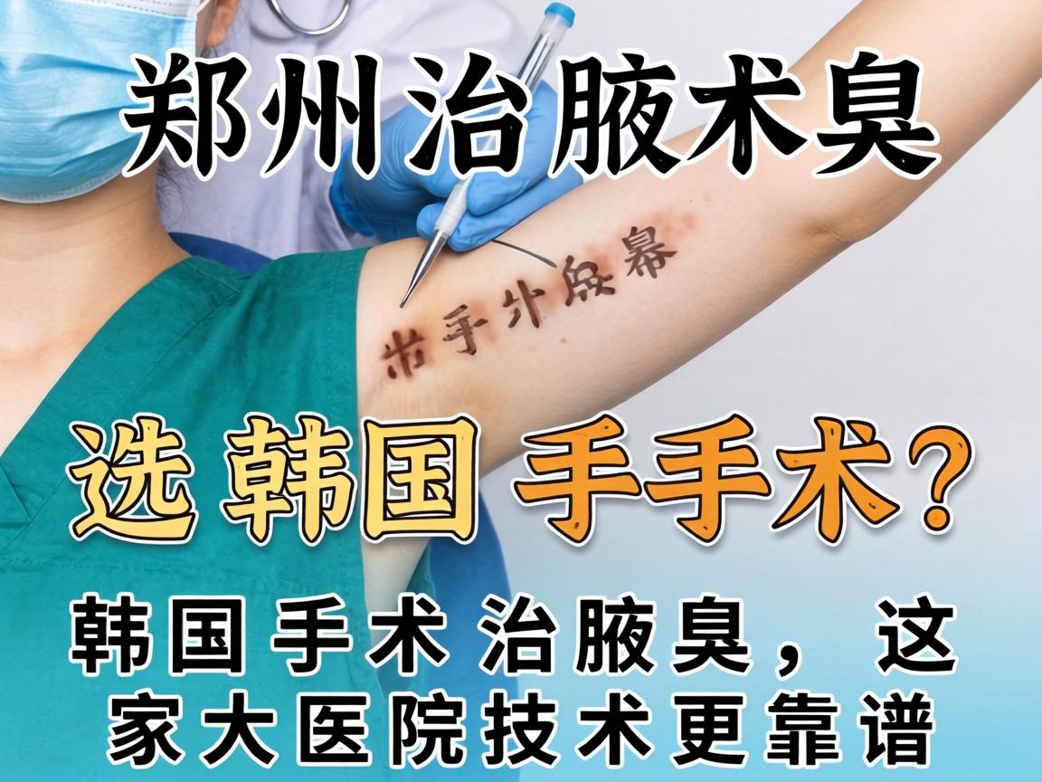 郑州治腋臭选韩国手术?韩国手术治腋臭,这家大医院技术更靠谱 郑州治腋臭选韩国手术?韩国手术治腋臭,这家大医院技术更靠谱
