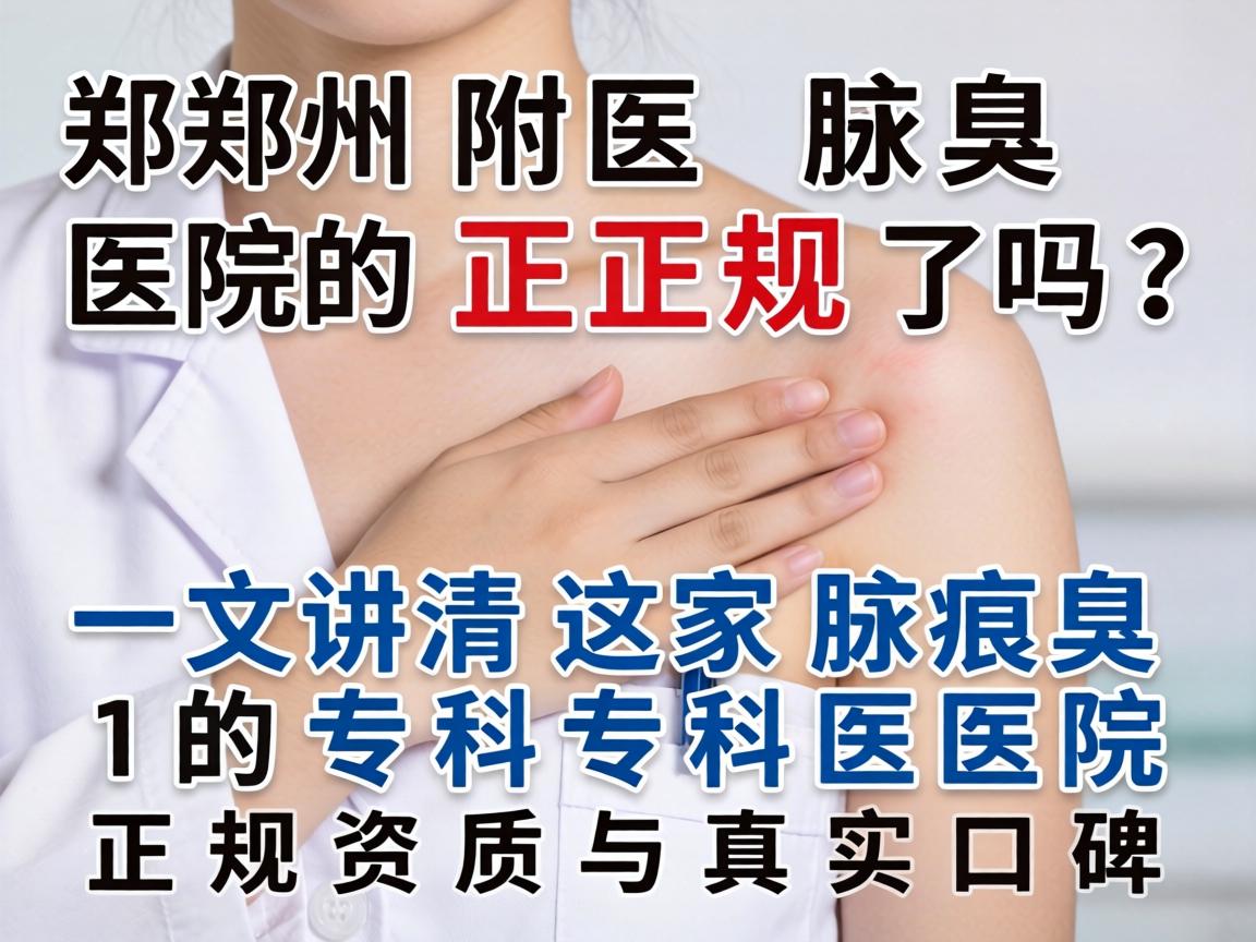 郑州附医腋臭医院正规吗？一文讲清这家腋臭专科医院的正规资质与真实口碑
