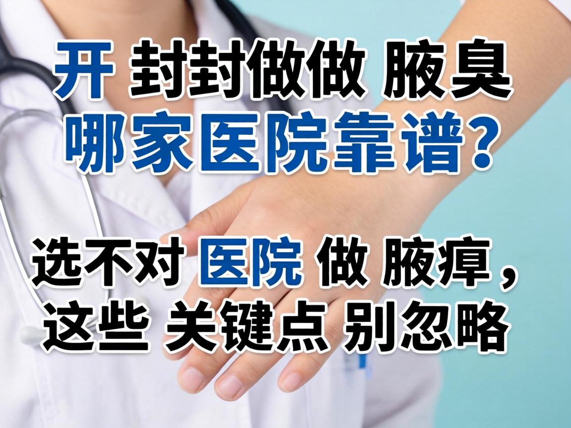 开封做腋臭哪家医院靠谱?选对医院做腋臭,这些关键点别忽略 开封做腋臭哪家医院靠谱?选对医院做腋臭,这些关键点别忽略