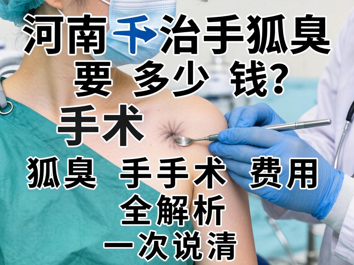 河南治狐臭手术要多少钱？狐臭手术费用全解析，一次说清