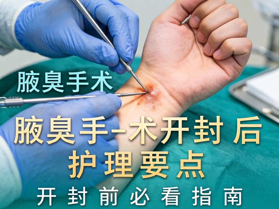腋臭手术开封，腋臭手术开封后护理要点，腋臭手术开封前必看指南