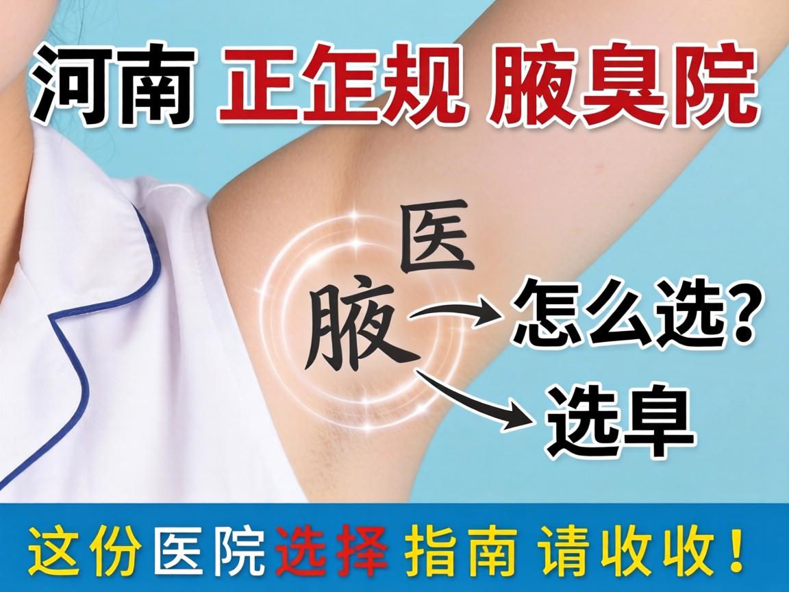 河南正规腋臭医院怎么选?这份医院选择指南请收好! 河南正规腋臭医院怎么选?这份医院选择指南请收好!