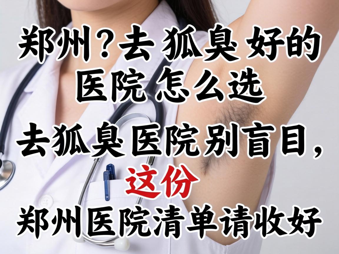 郑州去狐臭好的医院怎么选？去狐臭医院别盲目，这份郑州医院清单请收好