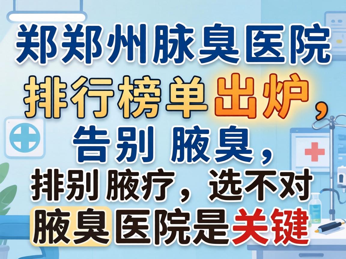 郑州腋臭医院排行榜单出炉，告别腋臭，选对腋臭医院是关键