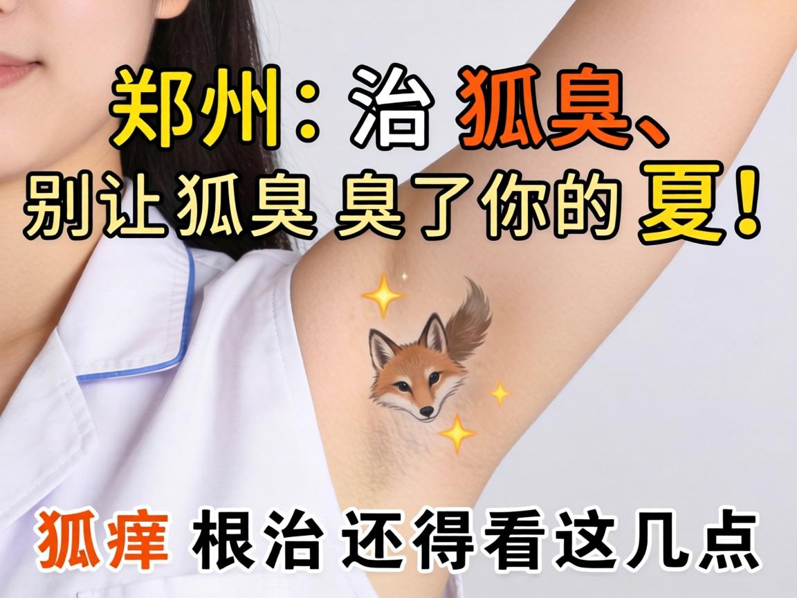 郑州治狐臭，别让狐臭臭了你的夏天！狐臭根治还得看这几点