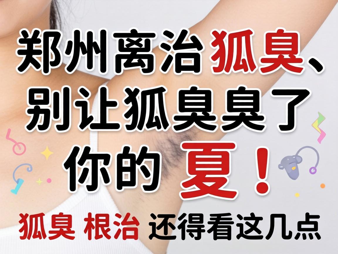 郑州治狐臭，别让狐臭臭了你的夏天！狐臭根治还得看这几点