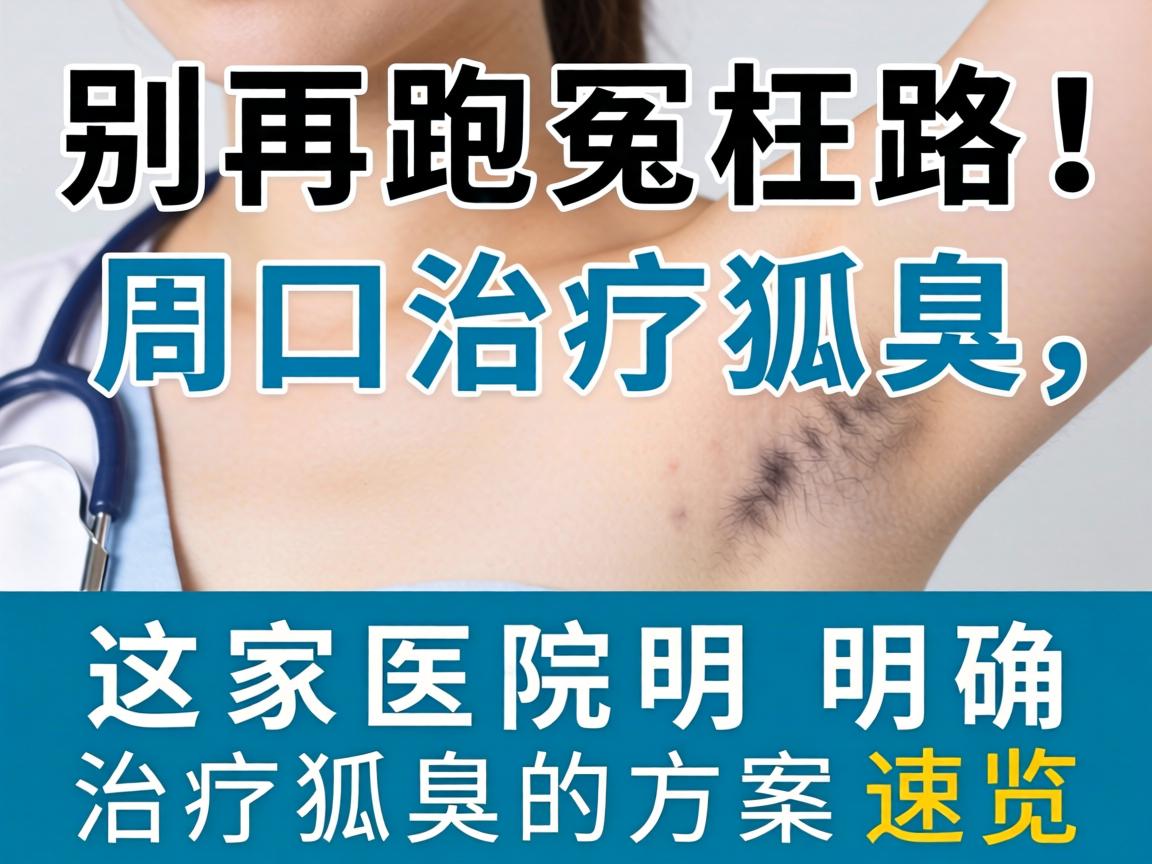 别再跑冤枉路！周口治疗狐臭，这家医院明确治疗狐臭的方案速览