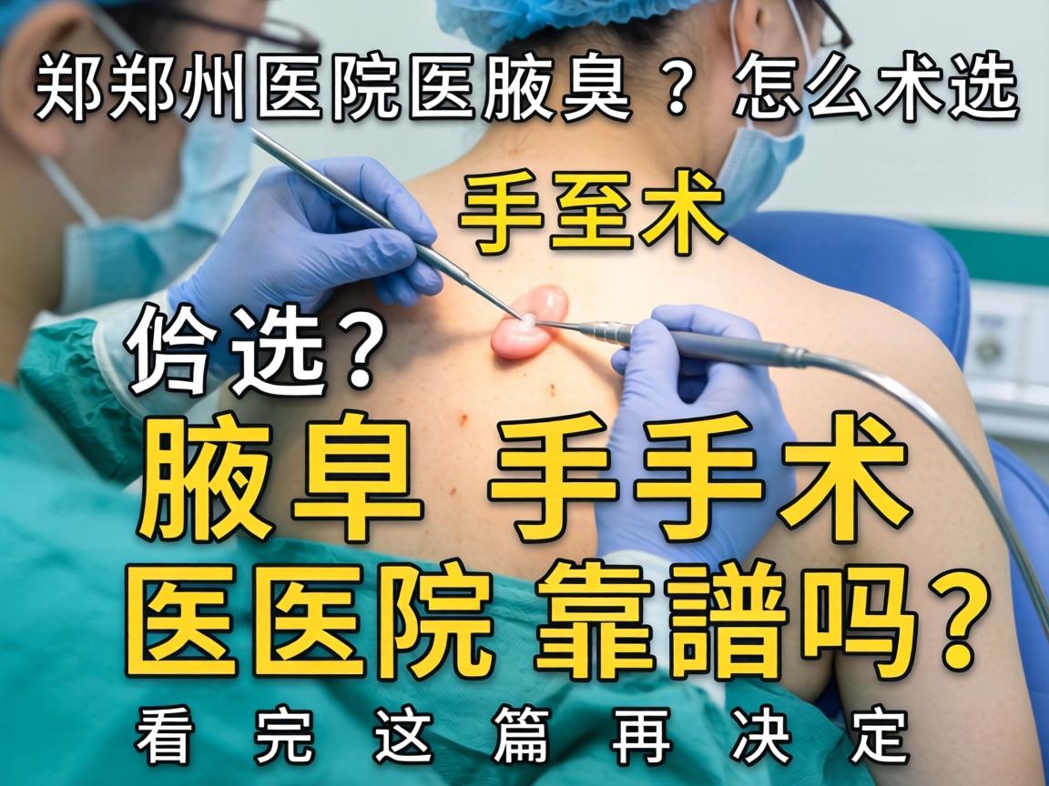 郑州腋臭手术医院怎么选？腋臭手术医院靠谱吗？看完这篇再决定
