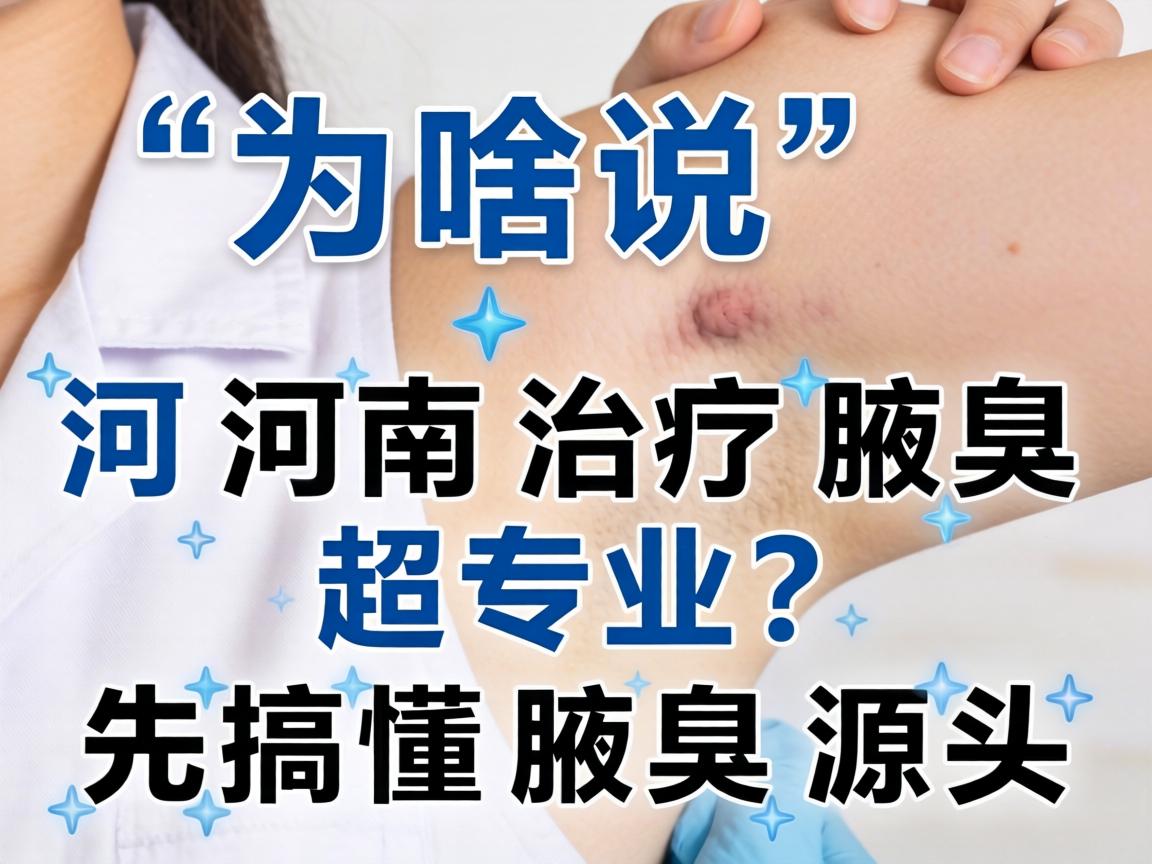 一、为啥说河南治疗腋臭超专业？先搞懂腋臭源头