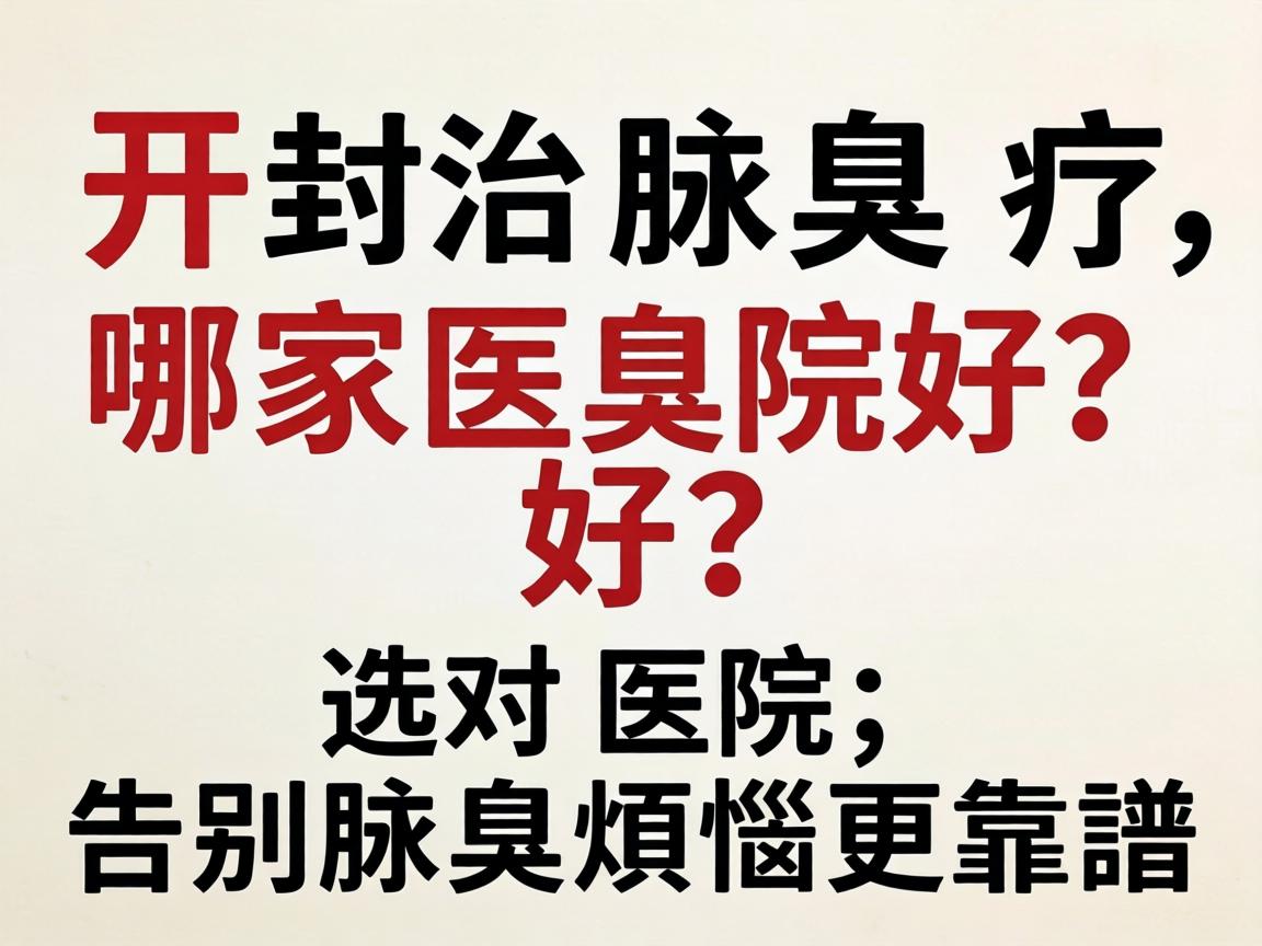 开封治疗腋臭哪家医院好？选对医院，告别腋臭烦恼更靠谱