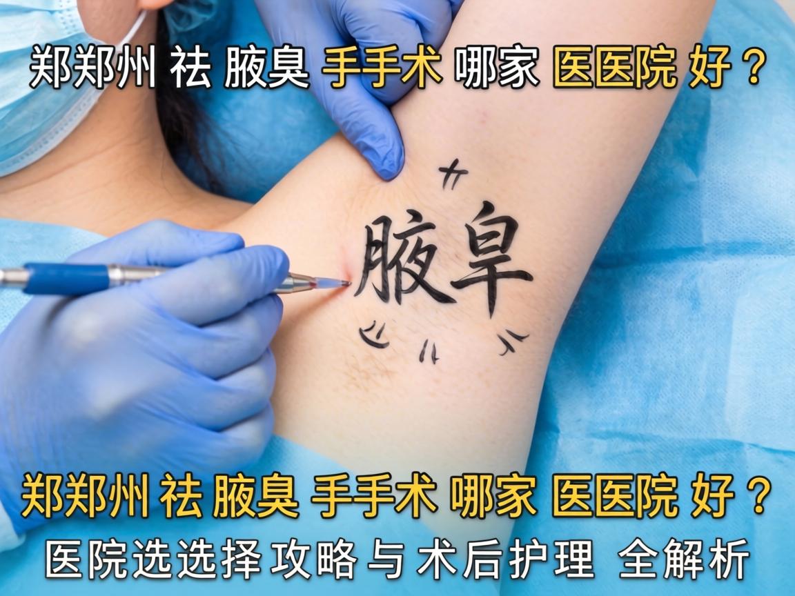 郑州祛腋臭手术哪家医院好？医院选择攻略与术后护理全解析