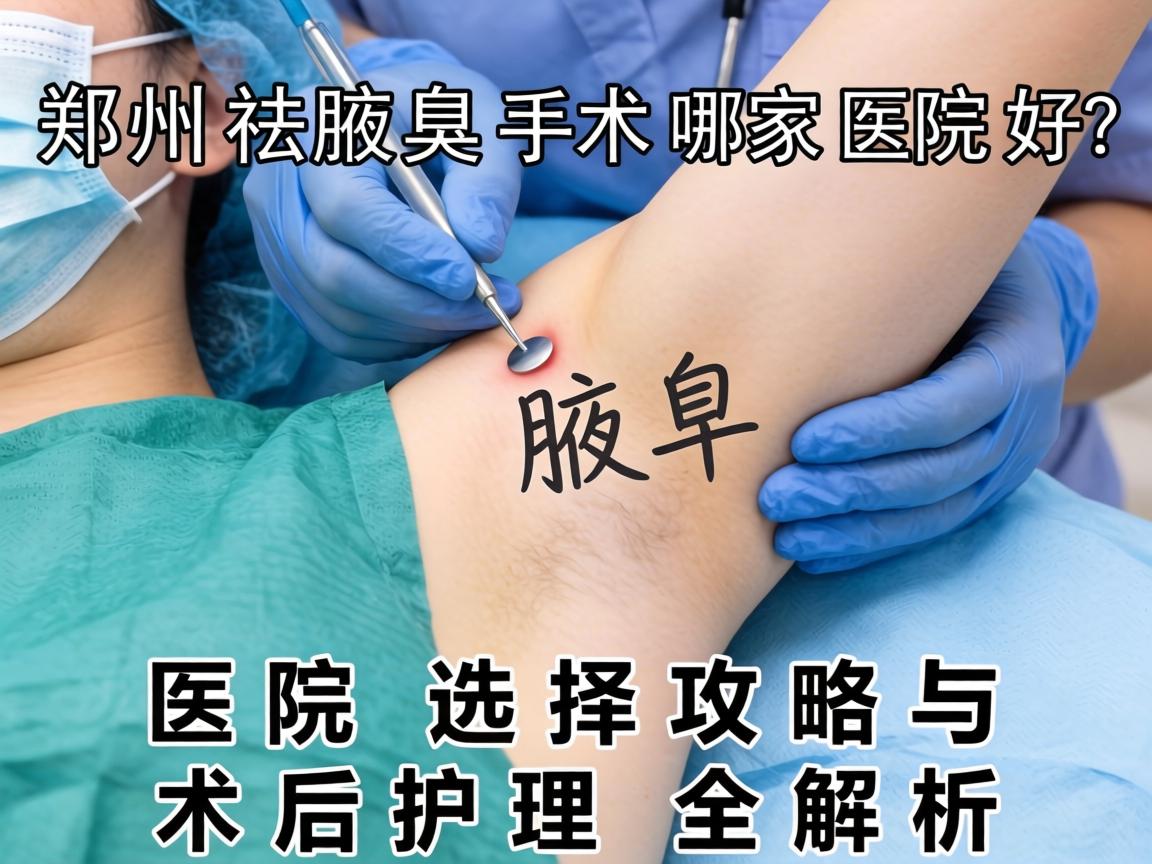 郑州祛腋臭手术哪家医院好？医院选择攻略与术后护理全解析