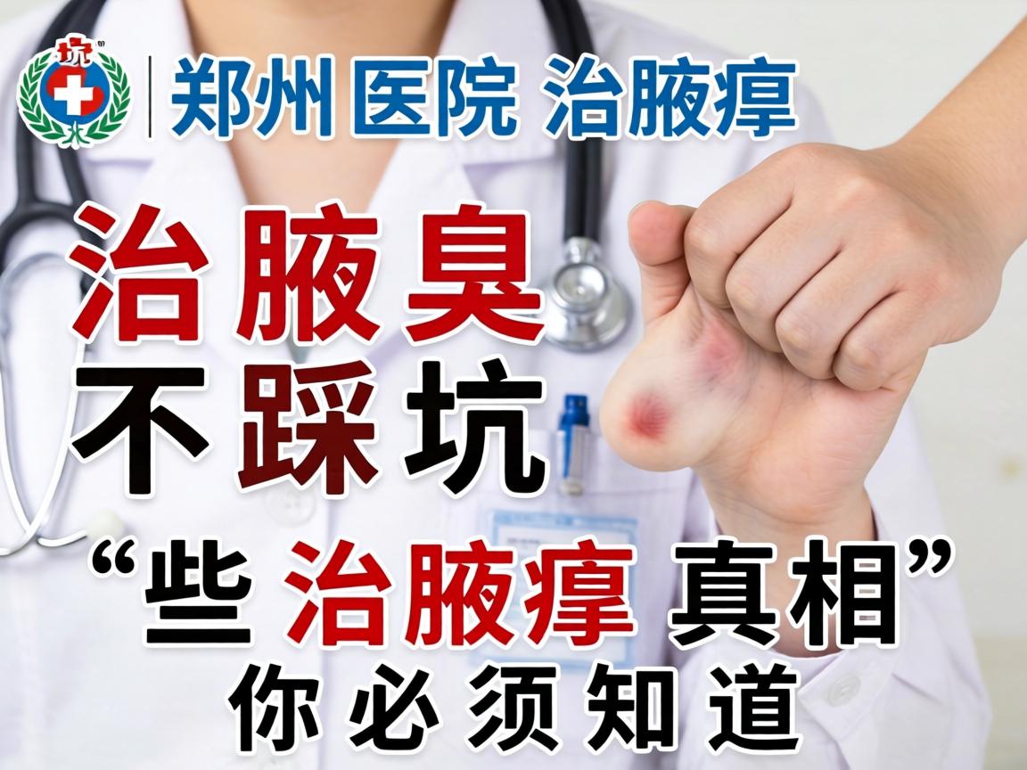 治腋臭不踩坑｜郑州医院治腋臭，这些治腋臭真相你必须知道
