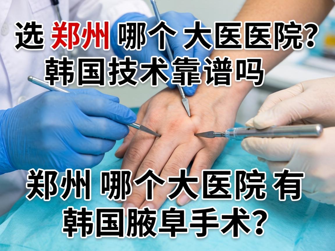腋臭手术选郑州哪个大医院？韩国技术靠谱吗？郑州哪个大医院有韩国腋臭手术？