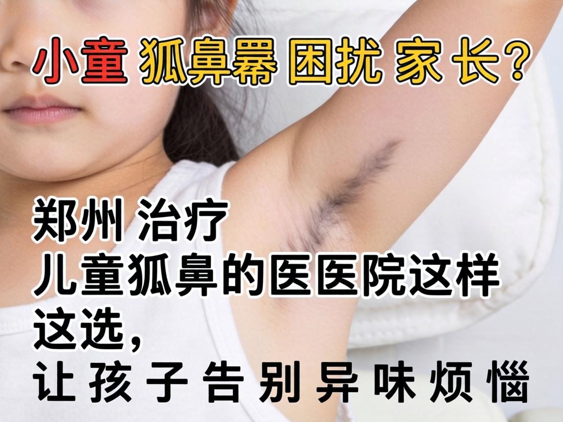 儿童狐臭困扰家长？郑州治疗儿童狐臭的医院这样选，让孩子告别异味烦恼